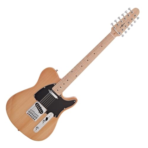Knoxville Deluxe 12 String Electric Guitar by Gear4music Natural